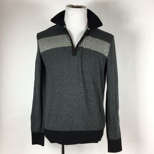 Banana Republic 1/2 zip black sweater L